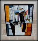 Lev Judin Cubism Composition, Oil painting, UNOVIS, 1920
