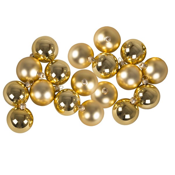 Weihnachtsglas-Kugeln 18Er Pack 40Mm Gold HäNgende Baumdekoration-image