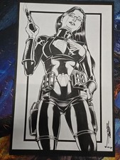 Baroness (G.I. Joe) Black & White 11 x 17 Original Art by Scott Ethan Ambruson!
