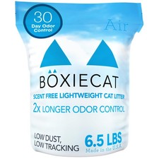 Boxie Unscented 30 Day Natural Odor Control Cat Litter 6.5lb Lightweight Plant