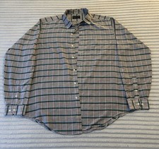 Vintage 70s 80s Levis Fitted Plaid Grid Button Down Long Sleeve Shirt Mens L