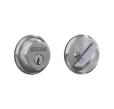 Schlage B60N 626 C Single Cylinder Deadbolt Satin Chrome Assembly