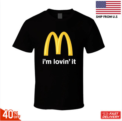 McDonalds Logo T Shirt, McDonald s Graphic Tee, Fast Food Logo Shirt Reprint hot