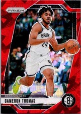 2024-25 Panini Prizm #91 Cameron Thomas Prizms Red Ice