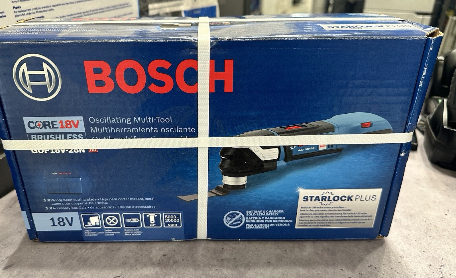 Bosch 18V Cordless Brushless StarlockPlus Oscillating Multi-Tool with Variable Speed-image