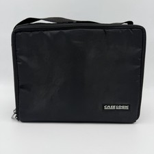 Vintage Case Logic 30 CD Zippered Carry Travel Storage Case Box Strap Black