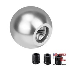 Round Ball Shift Knob, Aluminum Alloy Car Gear Shift Knob, Stick Shifter Silver