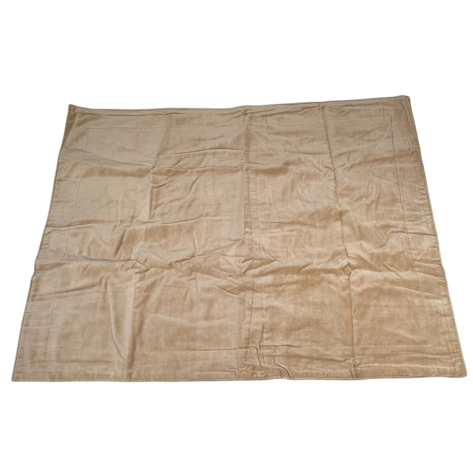 De colección Ralph Lauren Bronceado Beige Terciopelo Algodón Hecho en Casa Una Almohada Estándar Falsa Foto 2 de 4