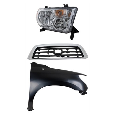 Headlight Kit For 2007-2009 Toyota Tundra Passenger Side Assembly Halogen CAPA