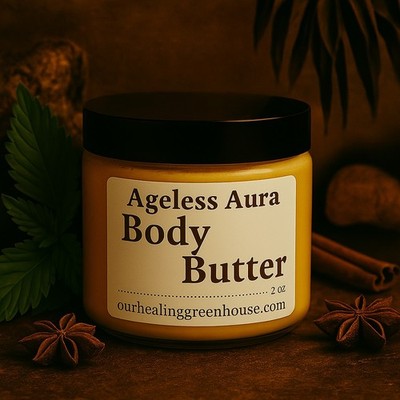Ageless Aura  Body Butter 4oz   Unscented Hydration Cream for All Skin Types