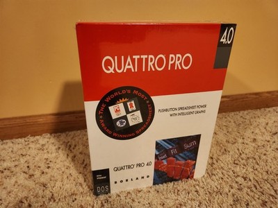 Vintage Borland Quattro Pro 4.0 for DOS BRAND NEW FACTORY SEALED Big Box Floppy