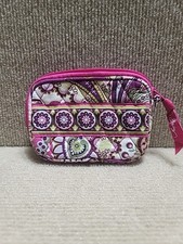 Vera Bradley Pink Floral Paisley Wallet Zip Organizer Quilted