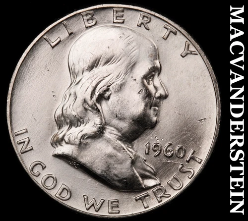 1960 Silver Franklin Half Dollar - Choice Gem Brilliant Unc+++  Lustrous  #G9660