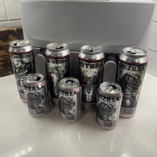 PBR Godzilla Pabst Blue Ribbon Beer 25oz Can Set Attack Peter Toho - FREE S/H