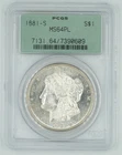 1881-S PCGS MS64PL Morgan Silver Dollar Old Green Holder