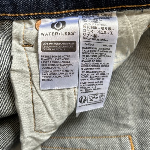 Levis 501 Original 30x34 (30x33) Blue Stretch Jeans Dark Wash Button Fly NWT - Bild 12 von 12