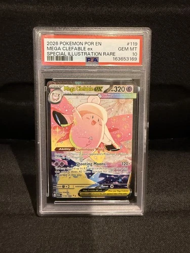 2026 Perfect Order Mega Clefable ex Special Illustration Rare PSA 10 #119/088