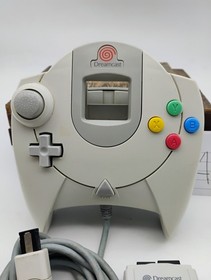 Sega Dreamcast Official White Controller HKT-7700 w/ VMU Memory Card READ DESC