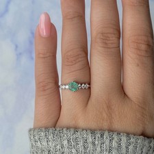 Green Kyanite Ring / 925 Sterling Silver Ring / Healing Gemstone / Gifts for her