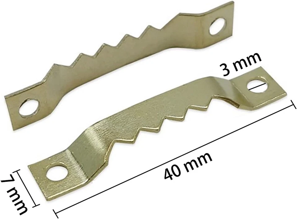 Ganci per Cornici in Legno, Ganci per Foto, Cornice a Dente Di Sega, Invisibili  - Immagine 2 di 4