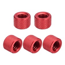 20Pcs Knurled Thumb Nut, 1/4"-20x10mm Pass Hole Nut Aluminum Alloy, Dark Red