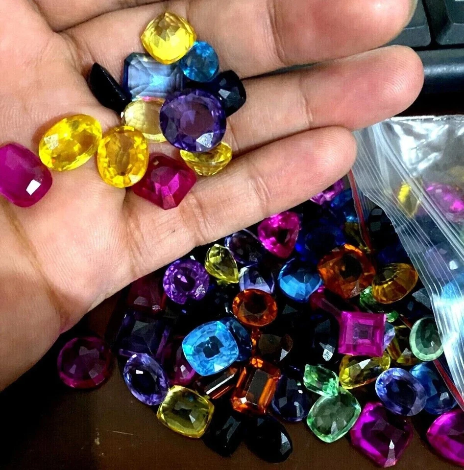 Natural 150 Ct Sapphire Mix Color 13-15 Pcs Mix Cut Certified Loose Gemstone Lot - Image 4 of 4