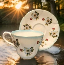 Gorgeous ROYAL ALBERT Tea Cup & Saucer Bone China England Horizon Series 1966
