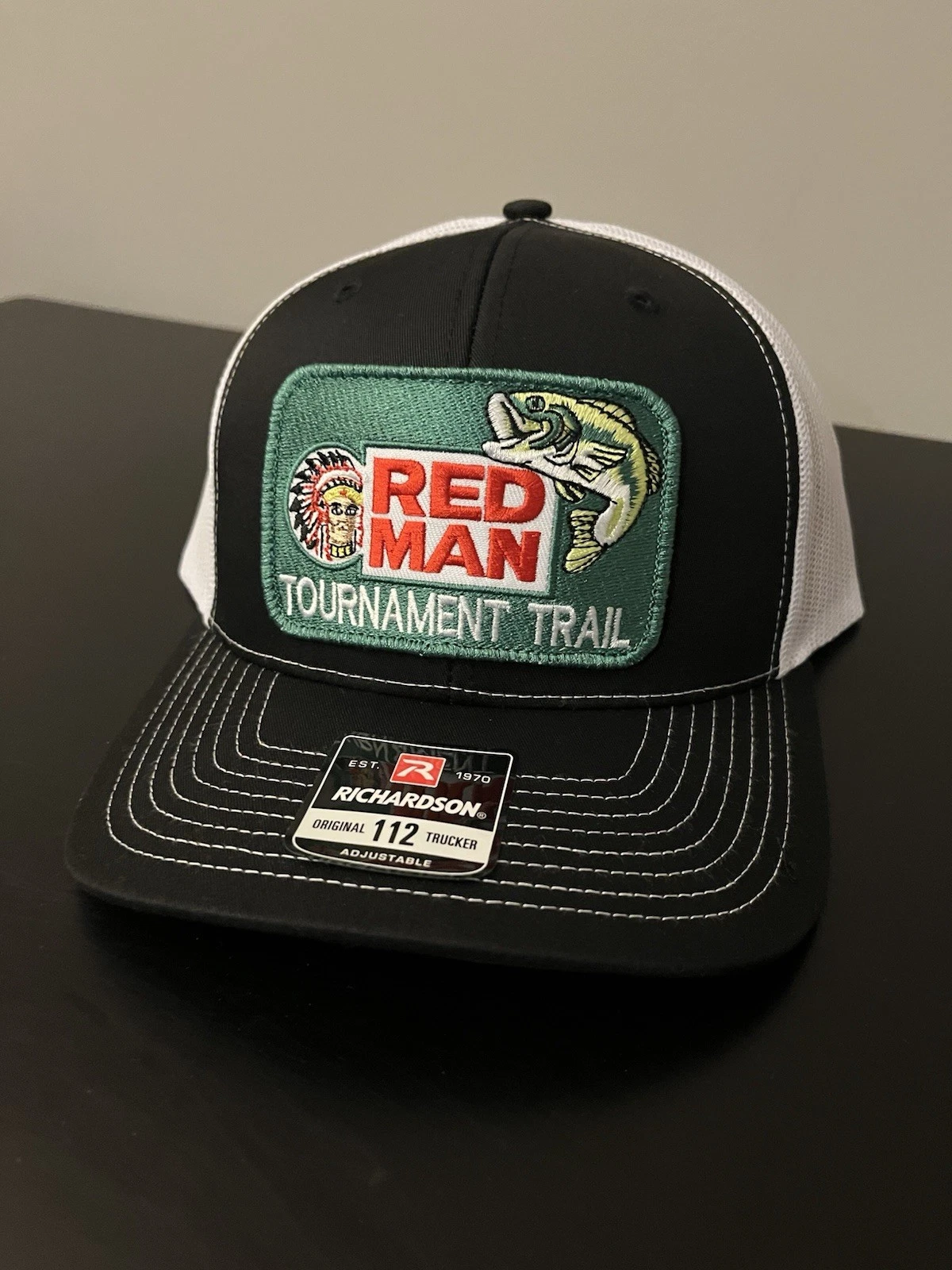 Red Man Chewing Tobacco Bass Trucker Hat Richardson 112 Cap Vintage Style