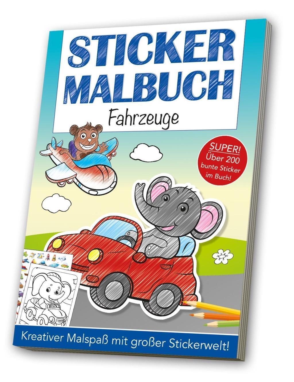 Thumbnail - Stickrmalbuch: Fahrzeuge | Broschüre | 64 S. | Deutsch | 2017