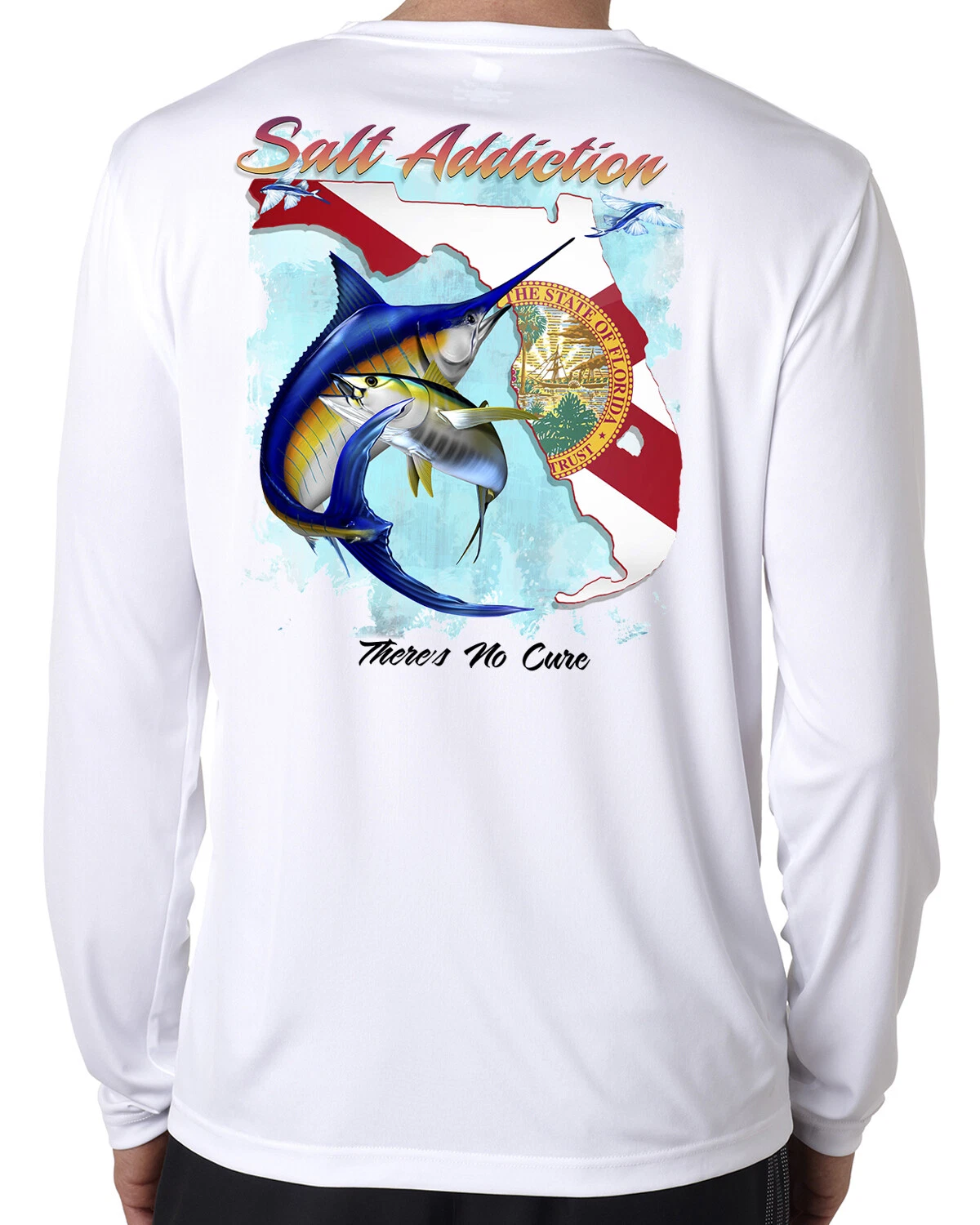 Salt Addiction t shirt long sleeve microfiber ocean fishing uv 50+ Florida flag
Opens in a new windo