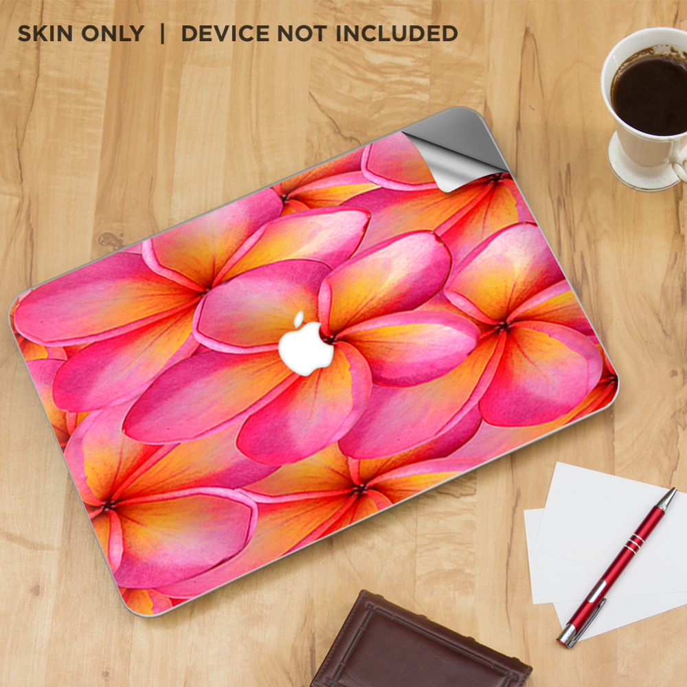 Skin Déco MacBook Air Retina 13″ – Fleurs Roses Plumerias – Itsaskin