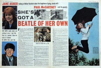 WEEKEND MAGAZINE 5 MAY 1964 . BEATLES PAUL MCCARTNEY & JANE ASHER PHOTO FEATURE