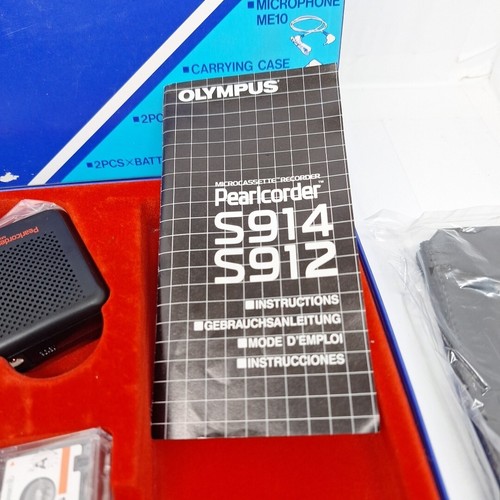 OLYMPUS S914 / Musicassette Recorder Pearlcorder / Complete set boxed like new - Imagen 8 de 24