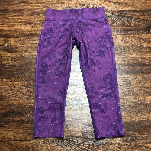 ZAKTI Stretch Waist Purple Print Activewear Leggings Girl's (9-10) 24 Waist - Picture 3 of 9