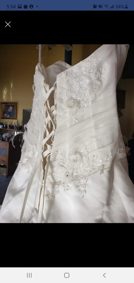 Strapless Ballgown Wedding Dress - Size 8 - Ballgown Style - Изображение 4 из 4