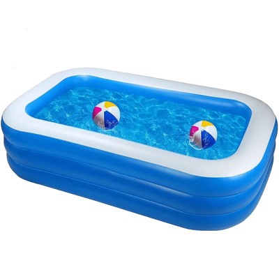 MoonSun Inflatable Pools Kiddie Pool, 71'' x 47'' x 24'' Rectangle Swimming Pool