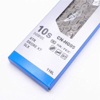 MARKENLOS Shimano Deore XT CN-HG95 10-Fach Kette HG-X 116 Glieder MTB Fahrradkette SLX XTR