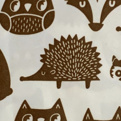 PILLOWFORT Forest Animal Sheet Set Microfiber Brown 3 Piece Twin Owl Bear Fox - Picture 8 of 19
