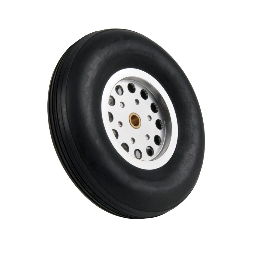 1 Pair 3.5inch Solid Rubber Wheels Tires with Alu Hub For RC Airplane H25mm - Image 3 of 4