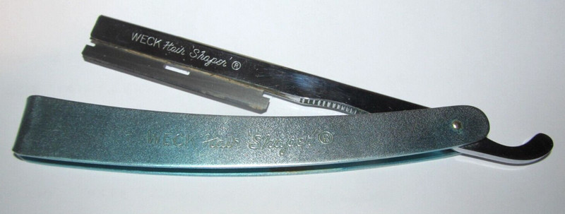Vintage E. Weck & Co. Hair Shaper Straight Razor Handle Metal Made in USA