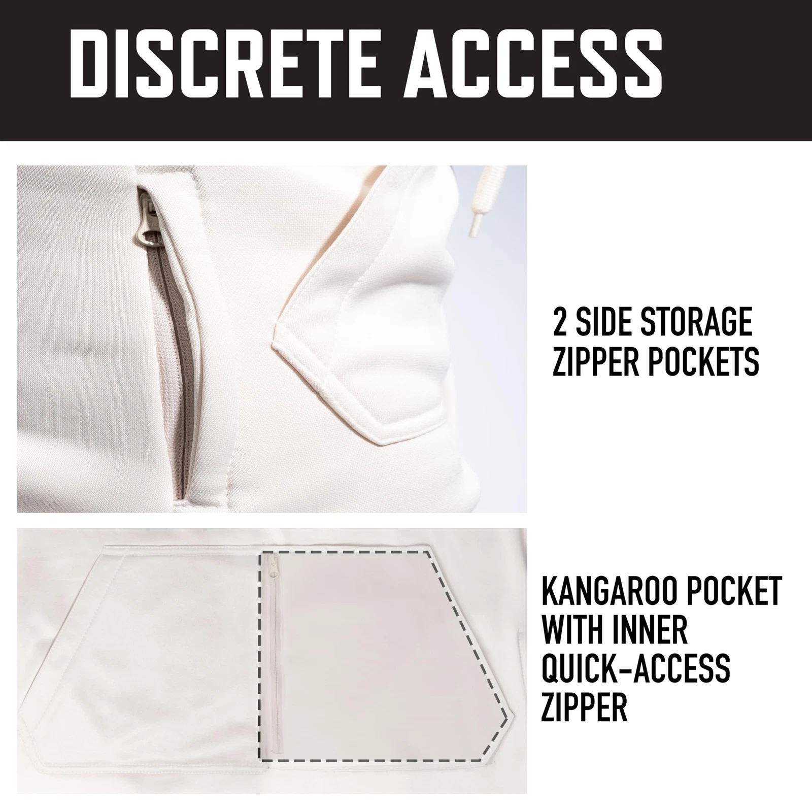 OFF WHITE Rothco Felpa con cappuccio da donna a scomparsa 13355 2XL