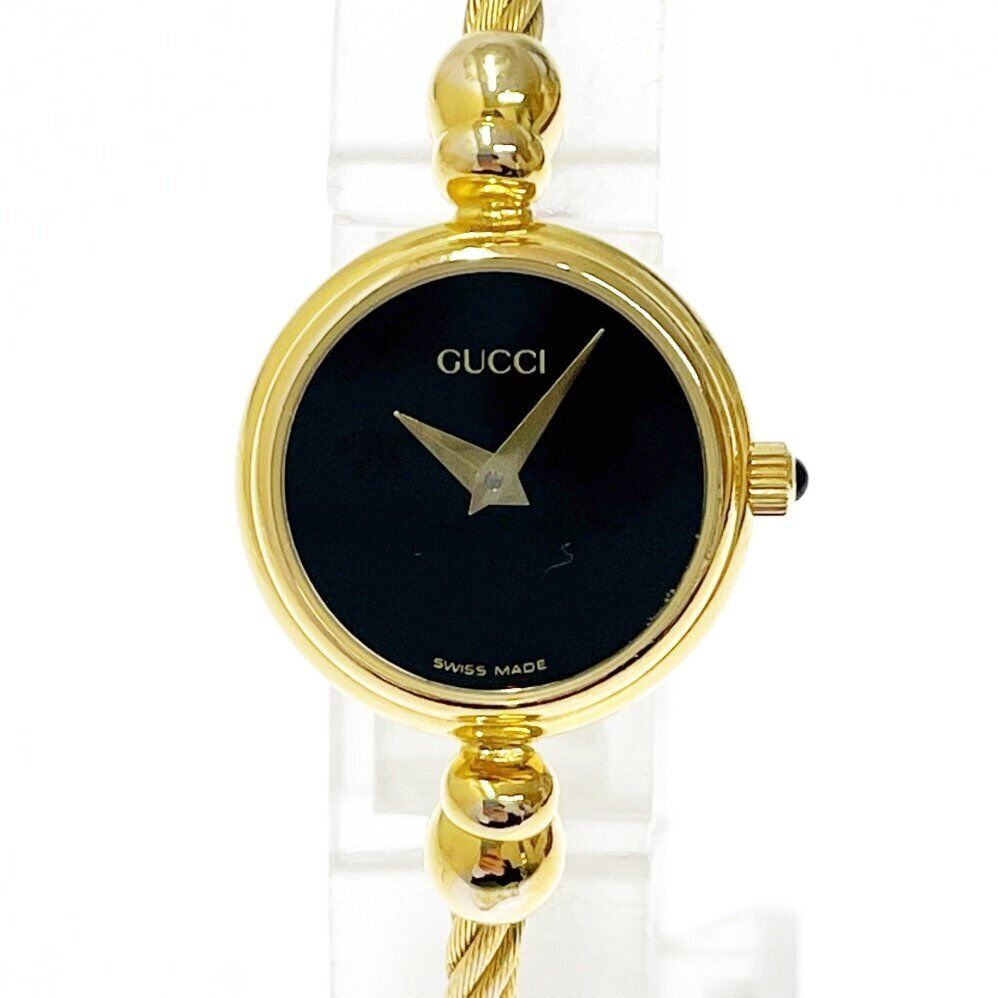 NM Vintage GUCCI 2700.2.L Black Dial Gold Wire Ladies Watch NM Vintage GUCCI 2700.2.L Black Dial Gold Wire Ladies Watch