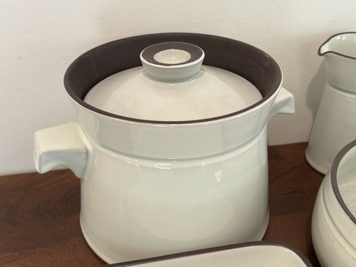 Vintage Huge Lot Denby England Summit Celadon 70s Set Bowls Casserole Mug Dishes - Picture 8 of 15