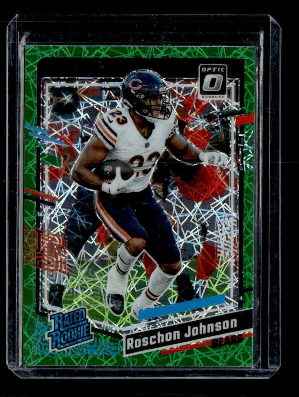 2023 Donruss Optic #217 Roschon Johnson Green Velocity