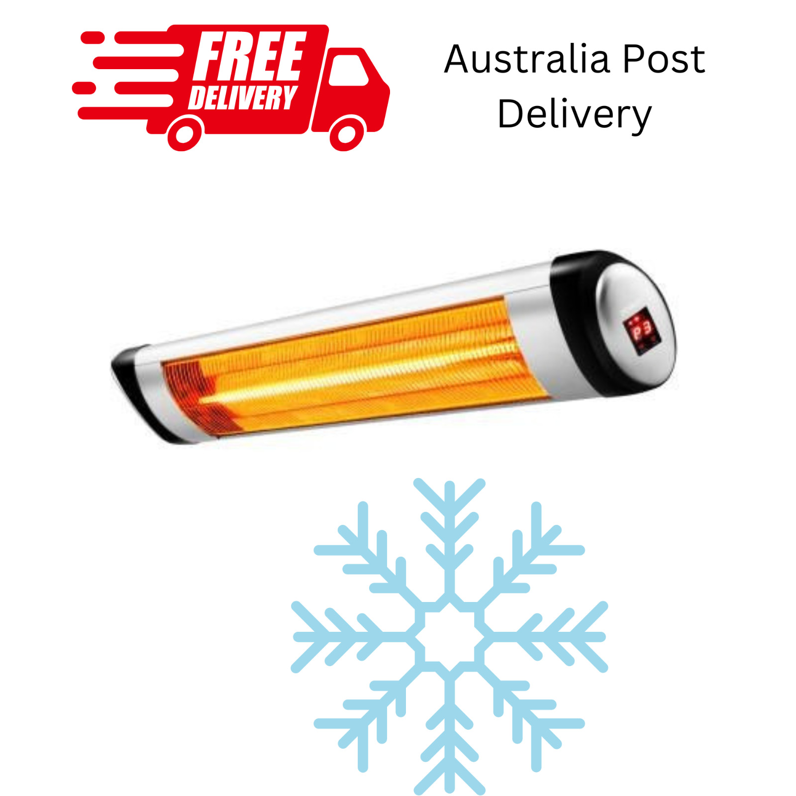 Devanti Electric Strip Heater Radiant Heaters 1500W warmth for winter
