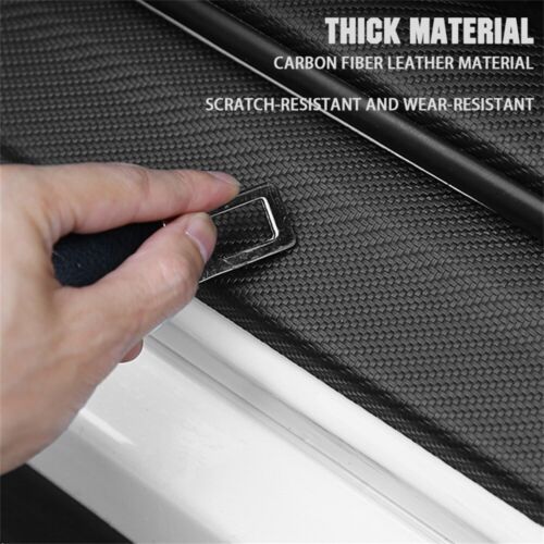 4x For Ram 1500 Carbon Fiber Cab Truck Door Sill Scuff Plates Protector Cover - Bild 7 von 12