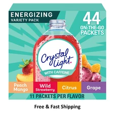 Crystal Light Energizing Variety Pack, 44 ct On-the-Go Packets