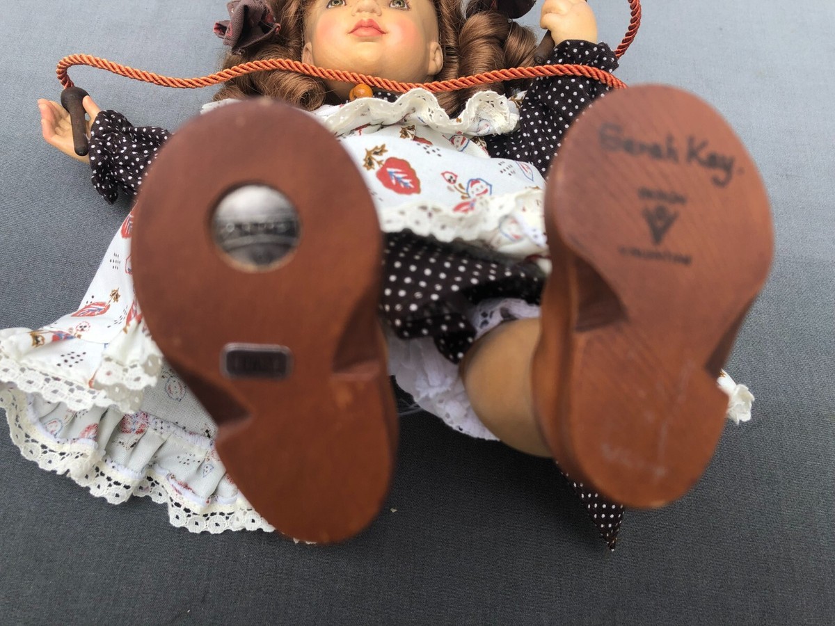 14” Anri Sarah Kay Hand Carved Wood Doll Articulated #210 Jennifer