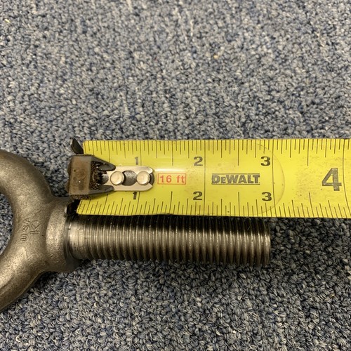 Bullone ad occhio in acciaio 3/4-11 x 3 Made in USA - Foto 5 di 8