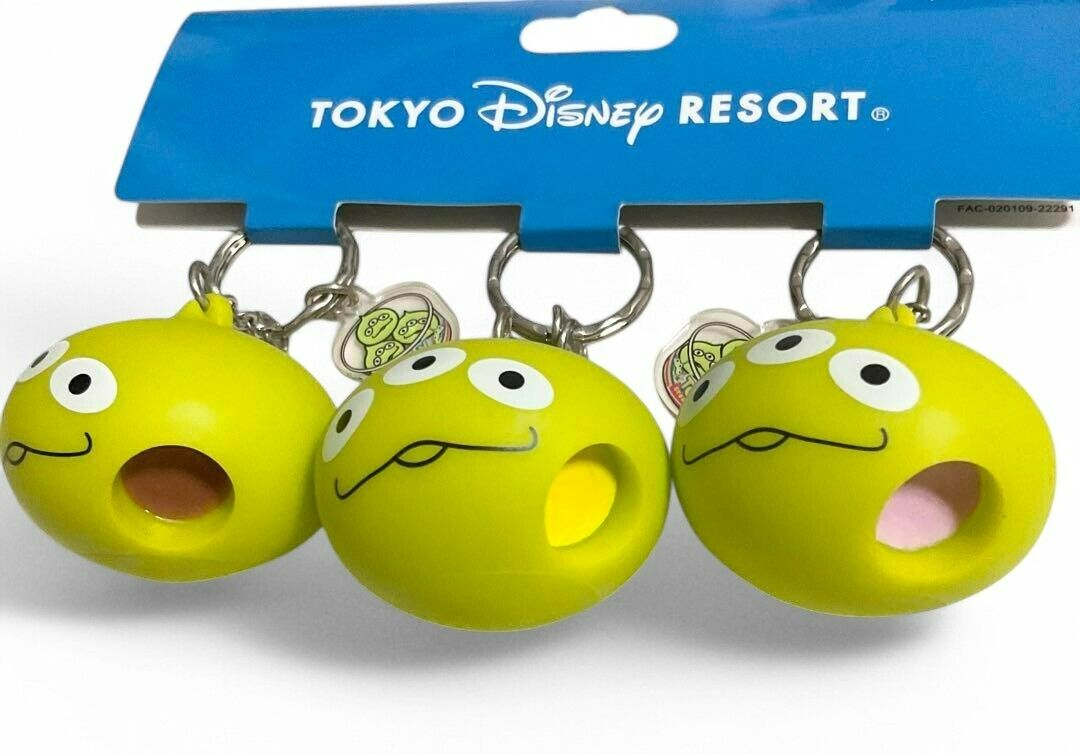 Tokyo Disney Little Green men Keychain set Alien Toy Story Japan